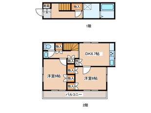 旭町テラスの物件間取画像